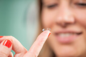 Soft contact lens insertion
