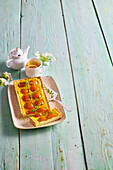 Apricot tart with shortcrust pastry and fresh thyme