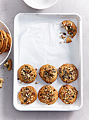 Granola biscuits with almonds and pumpkin seeds