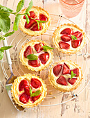 Lemon and strawberry tartlet