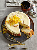 Orange cake with icing