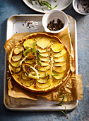 Potato and fennel quiche