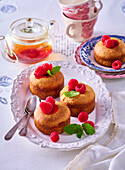 Muffins with raspberries