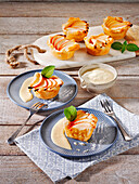 Apple compote in dumplings