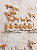 Animal cookies with cinnamon and icing