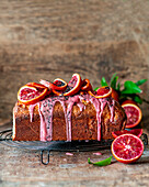 Blood orange loaf cake with poppy seeds