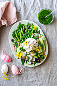 Asparagus with burrata