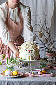 Buttercream lamb cake for Easter