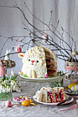 Buttercream lamb cake for Easter