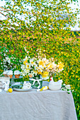 Easter table setting outside