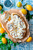 Lemon curd poppyseed rolls