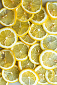 Sliced lemons full frame