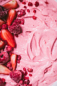 Quark with strawberries and raspberries