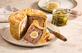 Meat pie with hard-boiled egg + steps