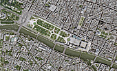 Louvre Museum, Paris, France, satellite image