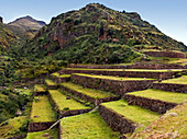 Inca ruins and terraces at Qantus Raqay, Peru