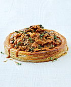 Chicken stroganoff in puff pastry vol-au-vent