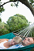 Couple Lying on Hammock