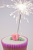 Sparkler on a Cupcake