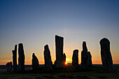 Die Calanais Standing Stones (auch Callanish Stones genannt) auf der Isle of Lewis und Harris, Äußere Hebriden, Schottland.