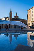 Der Platz El Pilar in Zaragoza, Spanien