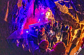 Tour group exploring the Ojuela goldmine.