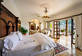 The Velvet Suite guest room in Casa Kimberly, a luxury boutique hotel in Puerto Vallarta, Mexico.