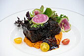 Short Rib (Costillar) at the Iguana Restaurant in Casa Kimberly, a luxury boutique hotel in Puerto Vallarta, Mexico.