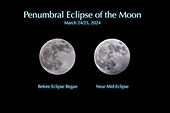 This illustrates the minor level of darkening of the lunar disk during a deep penumbral eclipse of the Moon.