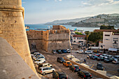 Die Burg Papa Luna in Peñiscola, Castellon, Valencianische Gemeinschaft, Spanien