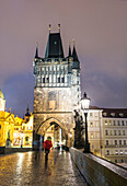 Gothic Old Town Bridge Tower at Charles Bridge, Old Town (Stare Mesto), UNESCO World Heritage Site, Prague, Czechia, Europe