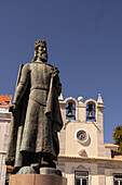 Statue of Dom Pedro I in old town, Cascais, Portugal, Europe