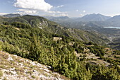 A path through the mountains in National Park Prokletije, Albania, Europe