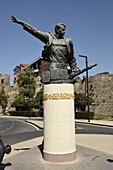 The monument of Mujo Ulqinaku, Durres, Albania, Europe