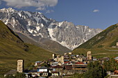 Dorf Ushguli, UNESCO-Weltkulturerbe, Swanetien, Kaukasus, Georgien, Zentralasien, Asien