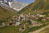 Dorf Ushguli, UNESCO-Weltkulturerbe, Swanetien, Kaukasus, Georgien, Zentralasien, Asien