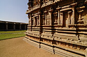 Außenwand des Amman-Schreins, Hazara-Rama-Tempel, Königliches Zentrum (Royal Enclosure), Hampi, UNESCO-Welterbestätte, Karnataka, Indien, Asien