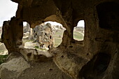 Antike Felsritzsiedlung, Kappadokien, Anatolien, Türkei, Kleinasien, Asien