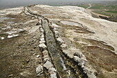 Travertine pools and terraces of The Cotton Castle of Pamukkale, UNESCO World Heritage Site, Anatolia, Turkey, Asia Minor, Asia