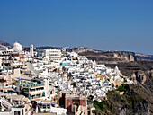 Stadtbild von Fira, Insel Santorin (Thira), Kykladen, Griechische Inseln, Griechenland, Europa