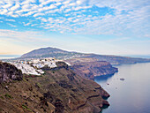 Caldera and Fira City, Santorini (Thira) Island, Cyclades, Greek Islands, Greece, Europe