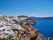 Oia Village and the caldera, Santorini (Thira) Island, Cyclades, Greek Islands, Greece, Europe