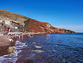 Der rote Strand, Insel Santorin (Thira), Kykladen, Griechische Inseln, Griechenland, Europa