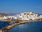 Cityscape of Chora, Naxos City, Naxos Island, Cyclades, Greek Islands, Greece, Europe