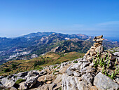 Landscape seen from the slope of Mount Zas (Zeus), Naxos Island, Cyclades, Greek Islands, Greece, Europe