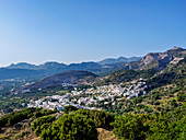 Blick auf das Dorf Filoti, Insel Naxos, Kykladen, Griechische Inseln, Griechenland, Europa