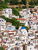 Koronos Dorf, Blick von oben, Insel Naxos, Kykladen, Griechische Inseln, Griechenland, Europa