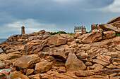 Rosa Granitküste (Cote de Granit Rose), Ploumanac'h, Perros-Guirec, Cotes-d'Armor, Bretagne, Frankreich, Europa