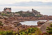 Rosa Granitküste (Cote de Granit Rose), Ploumanac'h, Perros-Guirec, Cotes-d'Armor, Bretagne, Frankreich, Europa