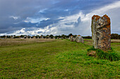 Alignements de Lagatjar, prähistorische stehende Steine, Camaret-sur-Mer, Finistere, Bretagne, Frankreich, Europa